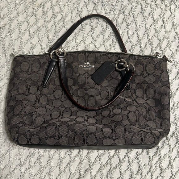 Coach Handbags - Coach Purse. Small Kelsey. Black and Smoke.